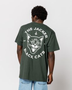 Jacker T-Shirts | Black Cats-T-Shirt-Dark Green