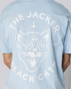 Jacker T-Shirts | Black Cats T-Shirt-Baby Blue