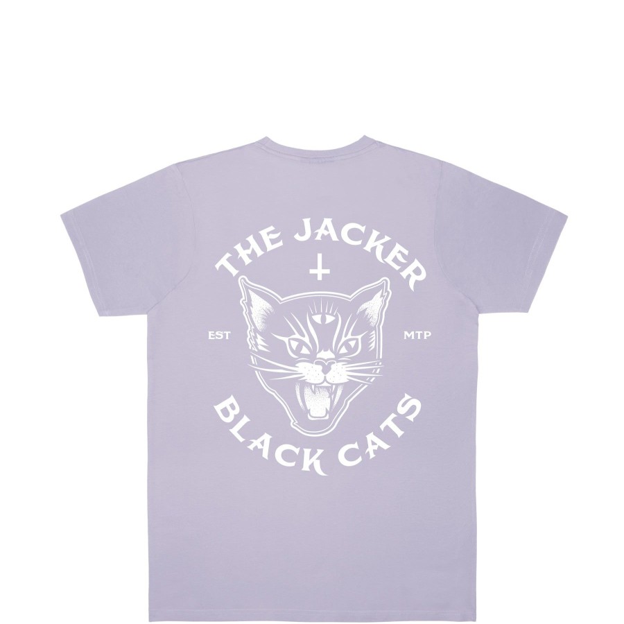 Jacker T-Shirts | Black Cats-T-Shirt-Lavender