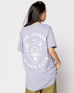 Jacker T-Shirts | Black Cats-T-Shirt-Lavender