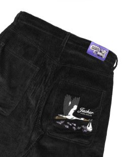 Jacker Pantalons & Shorts | Stork Corduroy-Baggy Pant-Black