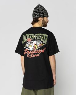 Jacker T-Shirts | Jacker X Pusher-T-Shirt-Black