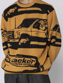 Jacker Knit | Cleaner Crewneck Knit-Yellow