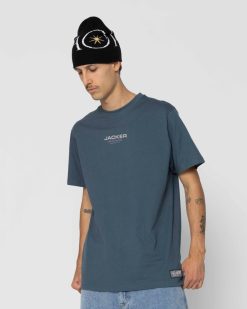 Jacker T-Shirts | Hustler Service-T-Shirt-Blue