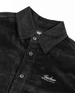 Jacker Chemises | Stork Corduroy-Overshirt-Black