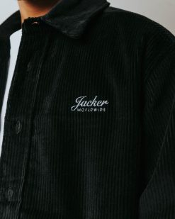 Jacker Chemises | Stork Corduroy-Overshirt-Black