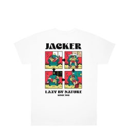 Jacker T-Shirts | Lazy-T-Shirt-White