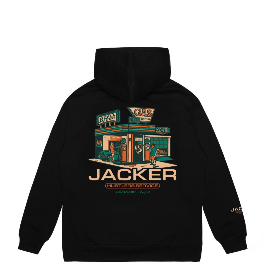 Jacker Sweats | Hustler Service-Hoodie-Black