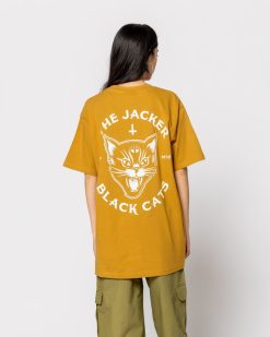 Jacker T-Shirts | Black Cats-T-Shirt-Mustard