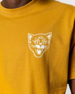 Jacker T-Shirts | Black Cats-T-Shirt-Mustard