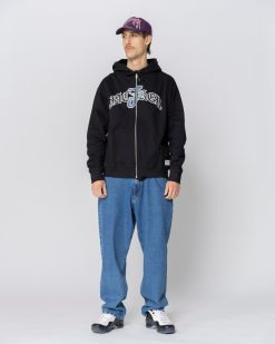 Jacker Sweats | Double Jay Zipped Hoodie-Black