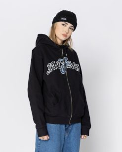 Jacker Sweats | Double Jay Zipped Hoodie-Black