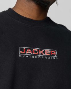 Jacker Sweats | Euroskate Logo-Crewneck-Black