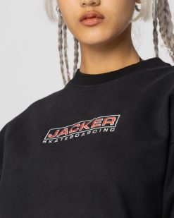 Jacker Sweats | Euroskate Logo-Crewneck-Black