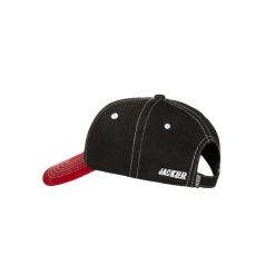 Jacker Headwear | Double Jay Cap-Black/Red