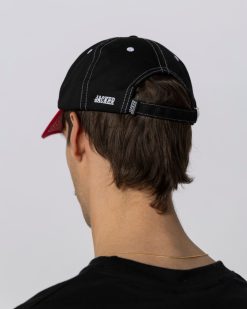 Jacker Headwear | Double Jay Cap-Black/Red